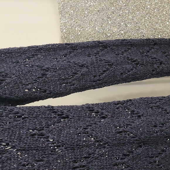 WHBM Navy Shimmer sweater - Picture 5 of 5